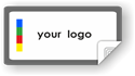 Picture of Custom Logo Rectangle Sticker Border