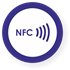 Obrázok pre výrobcu NFC sticker 50mm with border, more colors