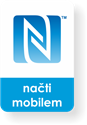Picture of Small rectangle NFC sticker with the N-Mark graphics